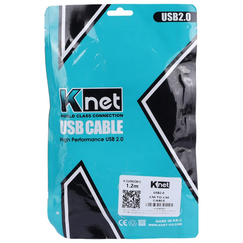 کابل تبدیل K-net K-CUCM2CM12 Type-C To Type-C 1.2m