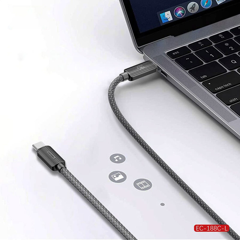 کابل تبدیل فست شارژ Earldom EC-188C-L Type-C To Lightning PD 30W 1m