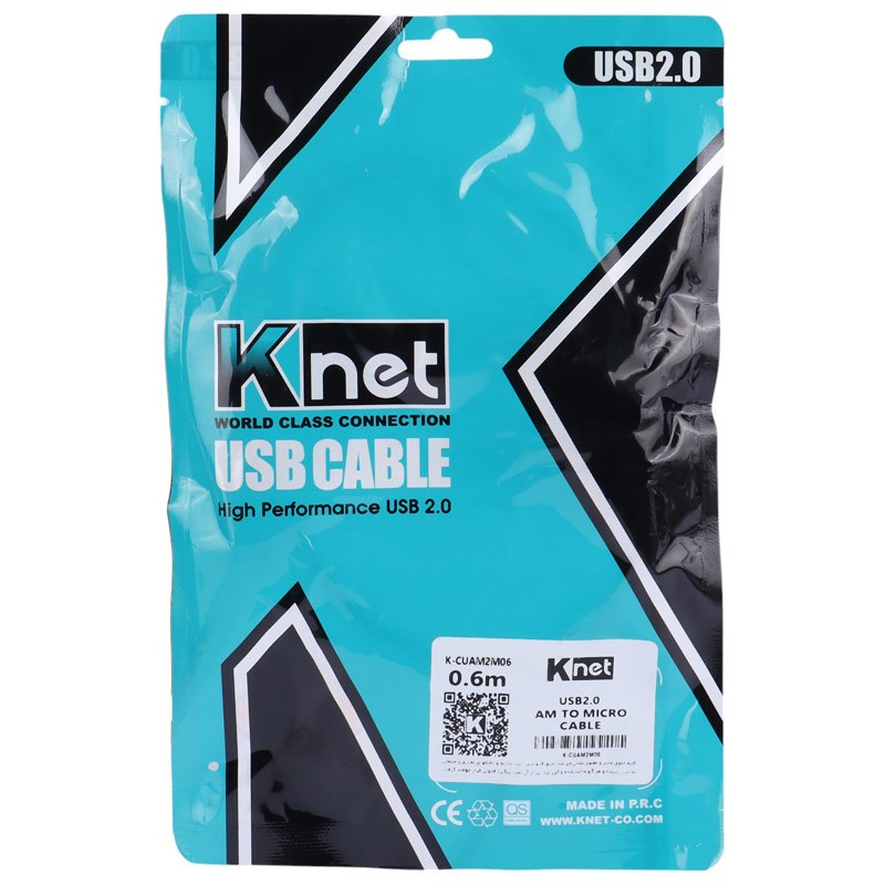 کابل میکرو یو اس بی K-net K-CUAM2M06 60cm