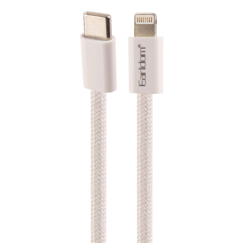کابل تبدیل فست شارژ Earldom EC-196C-L Type-C To Lightning PD 30W 1m