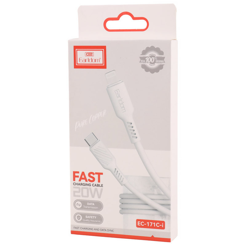 کابل تبدیل فست شارژ Earldom EC-171C-I Type-C To Lightning 20W 1m
