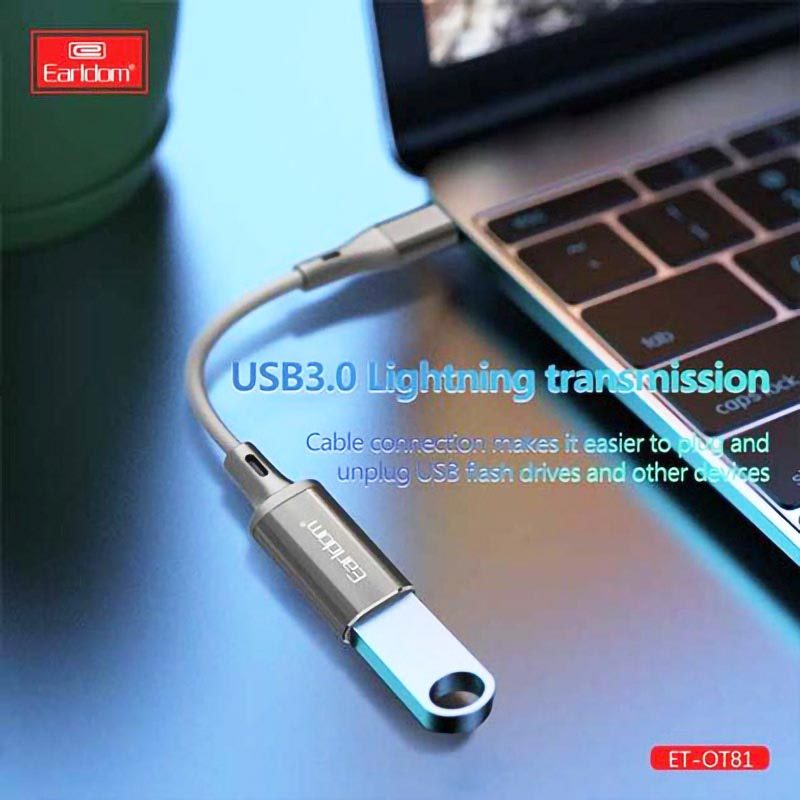 کابل تبدیل Earldom ET-OT81 OTG USB To Lightning