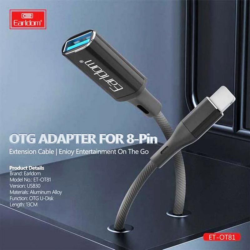 کابل تبدیل Earldom ET-OT81 OTG USB To Lightning