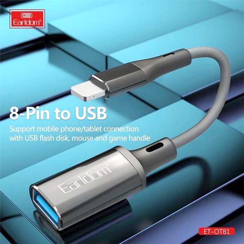 کابل تبدیل Earldom ET-OT81 OTG USB To Lightning