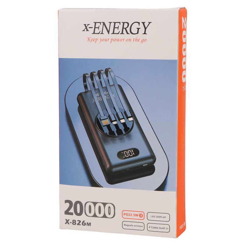 پاور بانک بی سیم فست شارژ 20000 ایکس انرژی X-Energy X-826M PD 22.5W