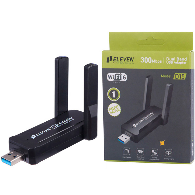 کارت شبکه بی سیم آنتن دار Eleven D15 300Mbps