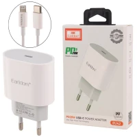 شارژر دیواری 20 وات ارلدام ES-EU42 PD + کابل تبدیل آیفونی