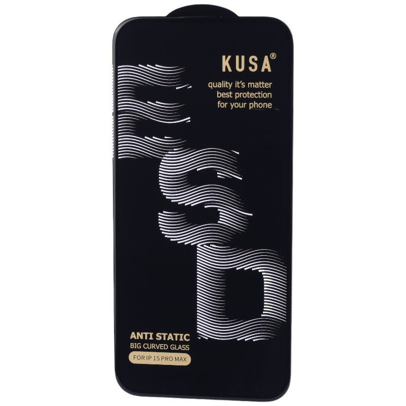 گلس آنتی استاتیک Kusa Big Curved آیفون iPhone 15 Pro Max