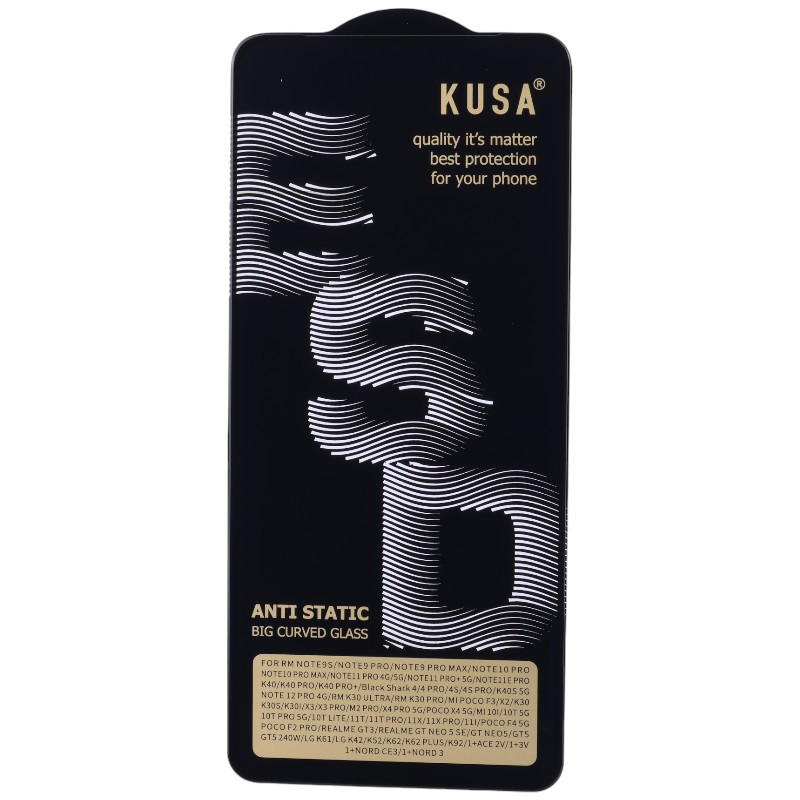 گلس آنتی استاتیک Kusa Big Curved شیائومی Redmi Note 9s / Note 9 Pro / Note 10 Lite