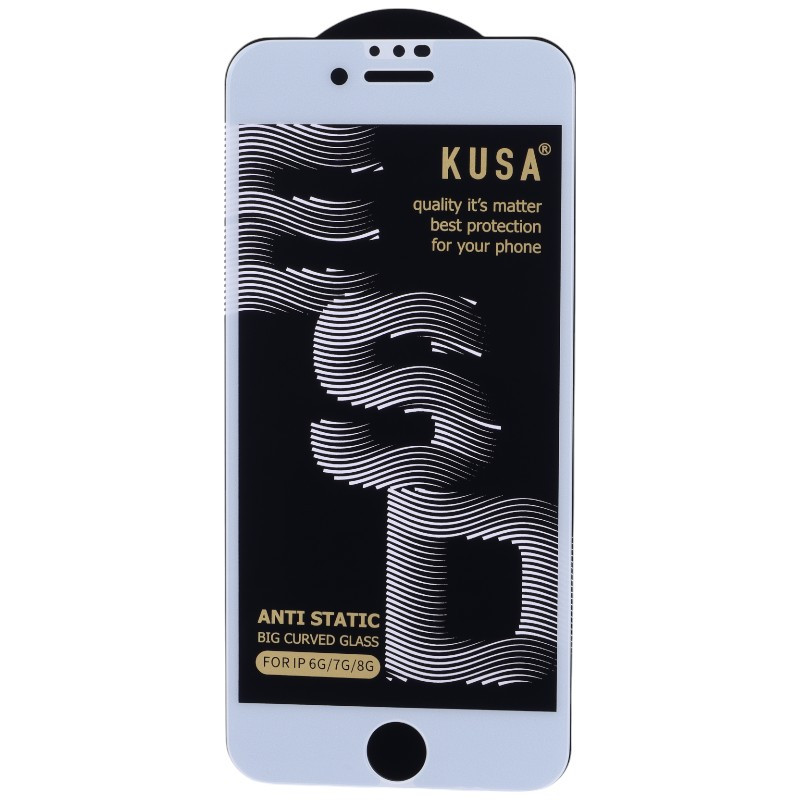 گلس آنتی استاتیک Kusa Big Curved آیفون 7 / 8 / SE 2020 سفید