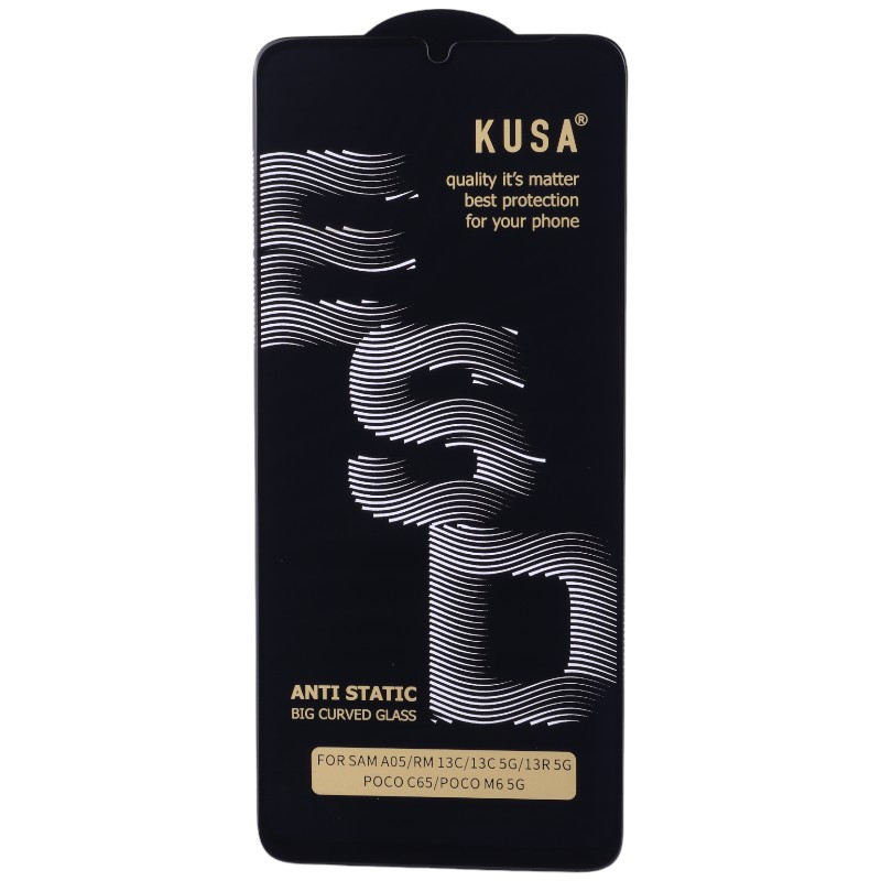 گلس آنتی استاتیک Kusa Big Curved شیائومی Redmi 13C / Poco C65
