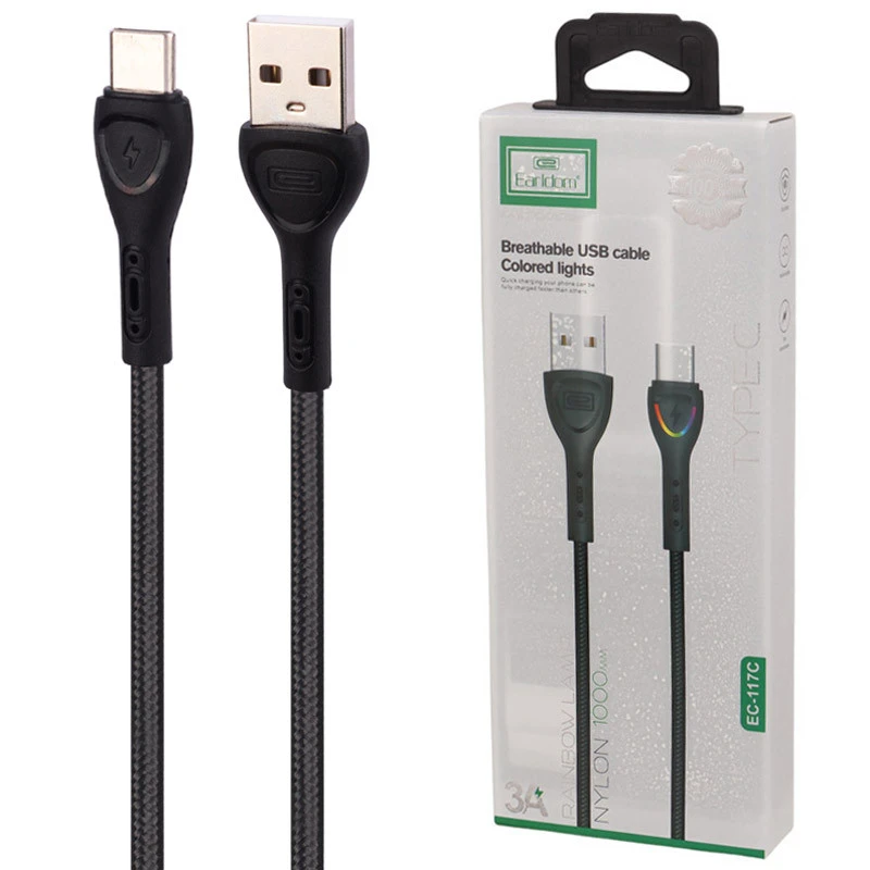 کابل تایپ سی فست شارژ Earldom EC-117C 3A 1m