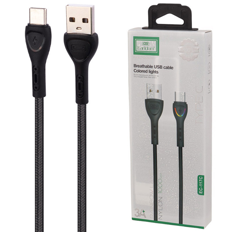 کابل تایپ سی فست شارژ Earldom EC-117C 3A 1m