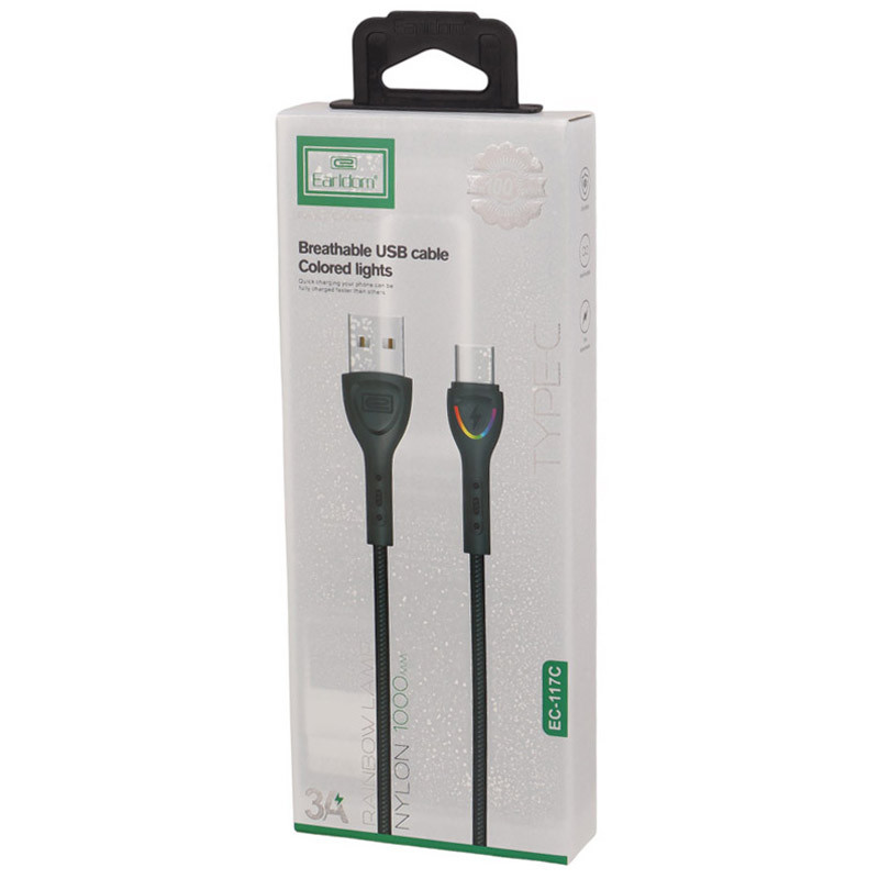 کابل تایپ سی فست شارژ Earldom EC-117C 3A 1m