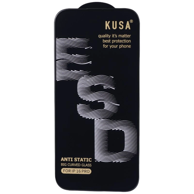 گلس آنتی استاتیک Kusa Big Curved آیفون iPhone 16 Pro