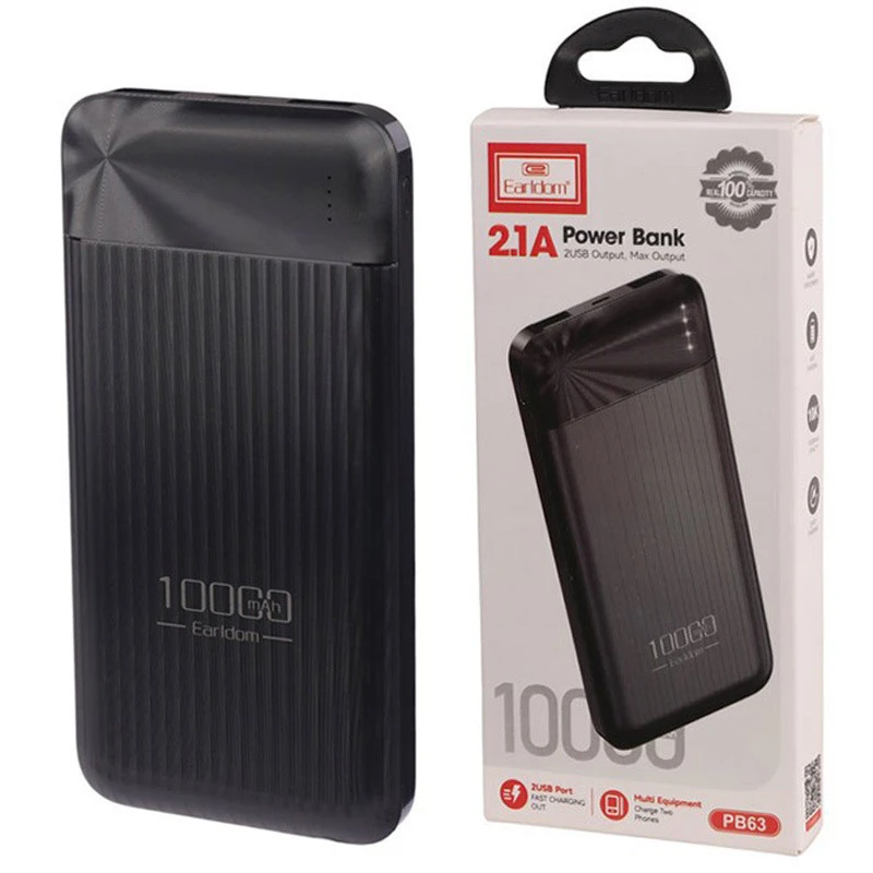 پاور بانک فست شارژ 10000 ارلدام Earldom ET-PD63 2.1A 10.5W