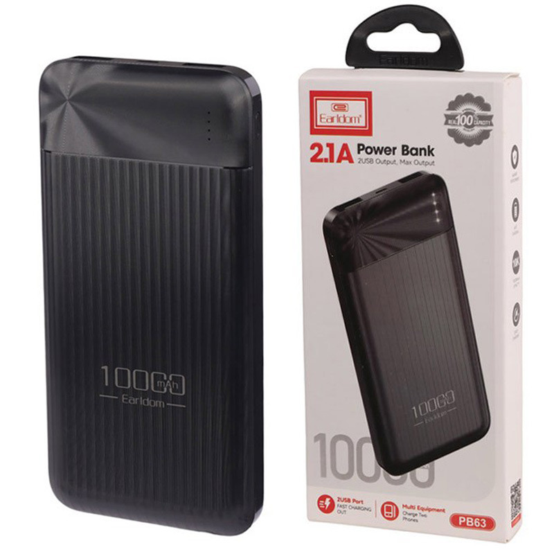 پاور بانک فست شارژ 10000 ارلدام Earldom ET-PD63 2.1A 10.5W
