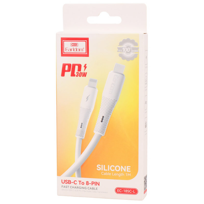 کابل تبدیل فست شارژ Earldom EC-185C-L Type-C To Lightning PD 30W 1m
