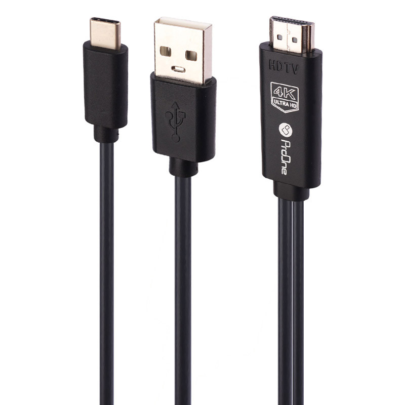 کابل تبدیل Type-C به HDMI پرووان PCH77 طول 1.8 متر