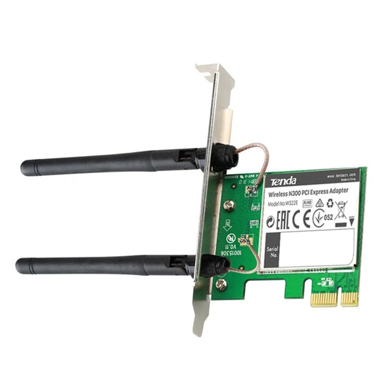 کارت شبکه اینترنال PCI-E آنتن دار Tenda W322E 300Mbps