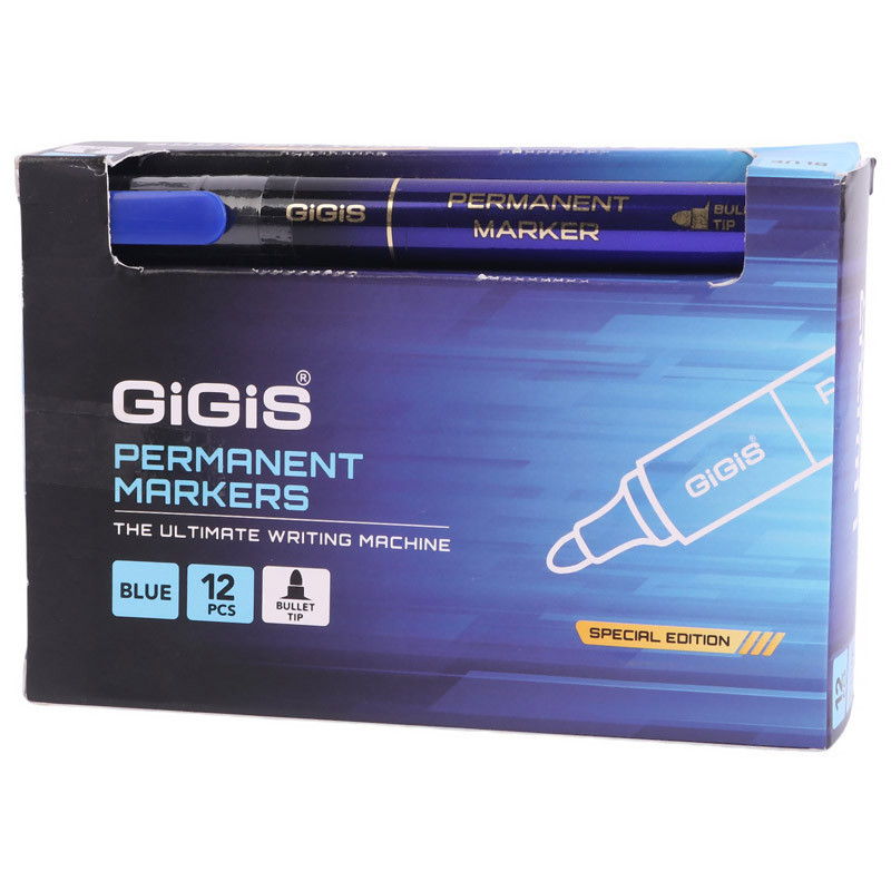 ماژیک معمولی جیجیس نوک گرد Gigis بسته 12 عددی