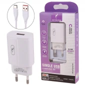 شارژر دیواری 12 وات اسکای دلفین SC06T 2.4A + کابل تایپ سی