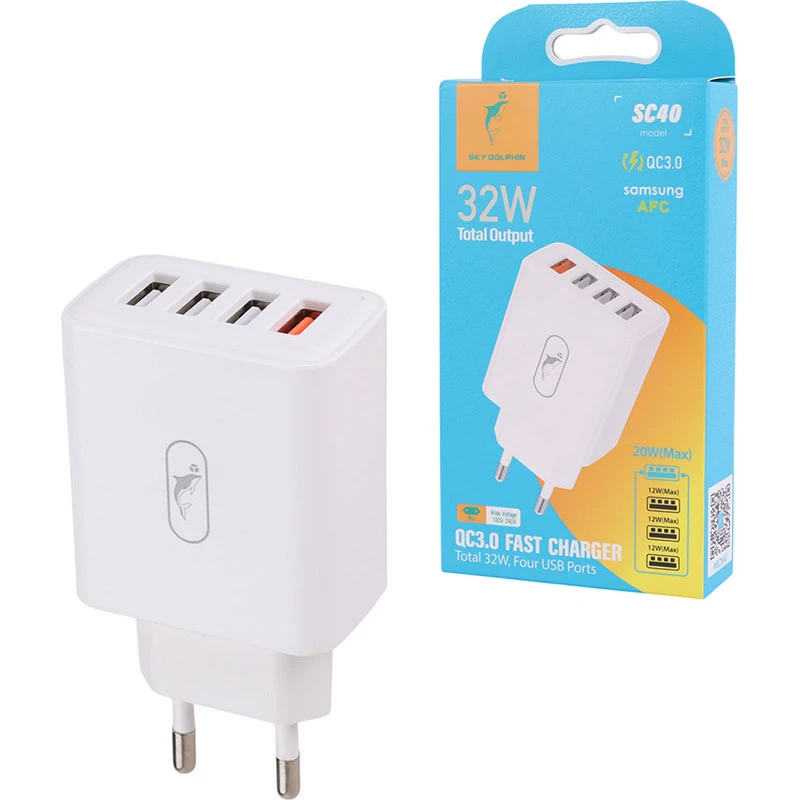 شارژر دیواری 20 وات اسکای دلفین SC40 QC3.0 PD 3A