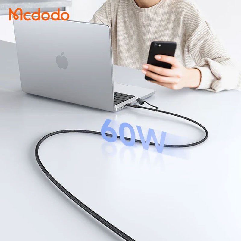 کابل تبدیل فست شارژ Mcdodo CA-199 QC PD 60W 1.2m