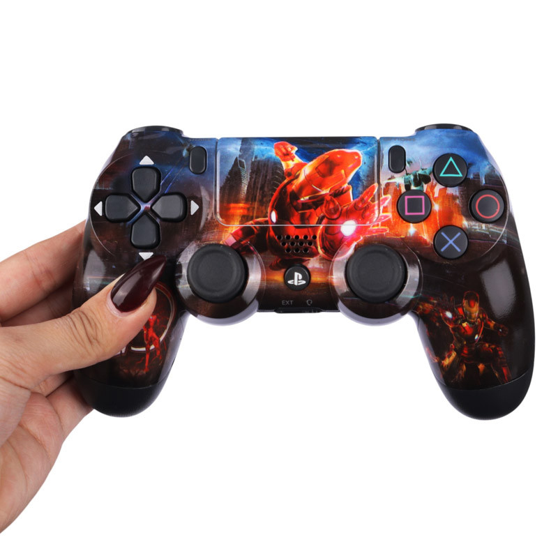 دسته بازی بی سیم SONY PlayStation 4 DualShock 4 High Copy طرح Iron Man
