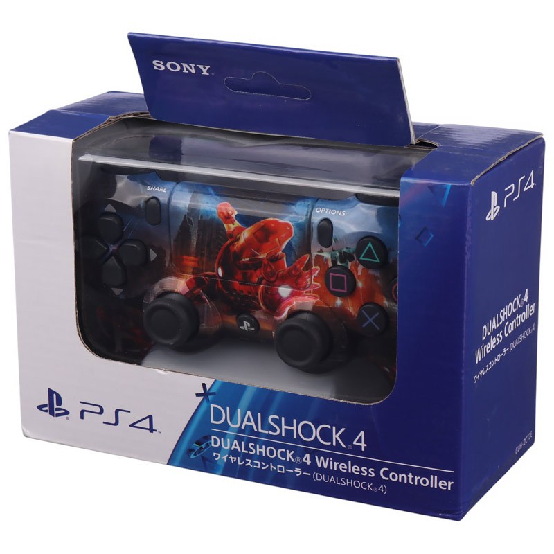 دسته بازی بی سیم SONY PlayStation 4 DualShock 4 High Copy طرح Iron Man