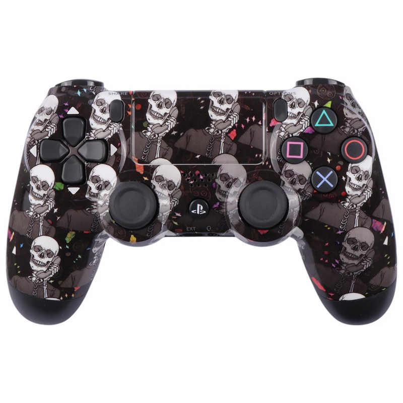 دسته بازی بی سیم SONY PlayStation 4 DualShock 4 High Copy طرح اسکلت کد 4