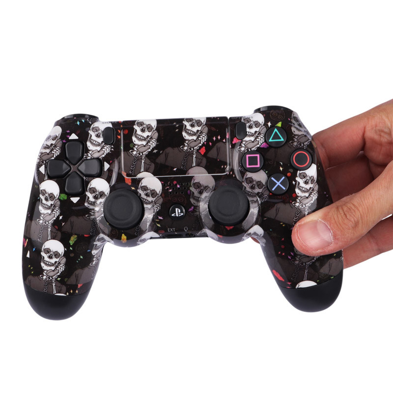دسته بازی بی سیم SONY PlayStation 4 DualShock 4 High Copy طرح اسکلت کد 4