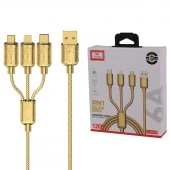 کابل 3 سر فست شارژ Earldom EC-IMC030 6A 1.2m