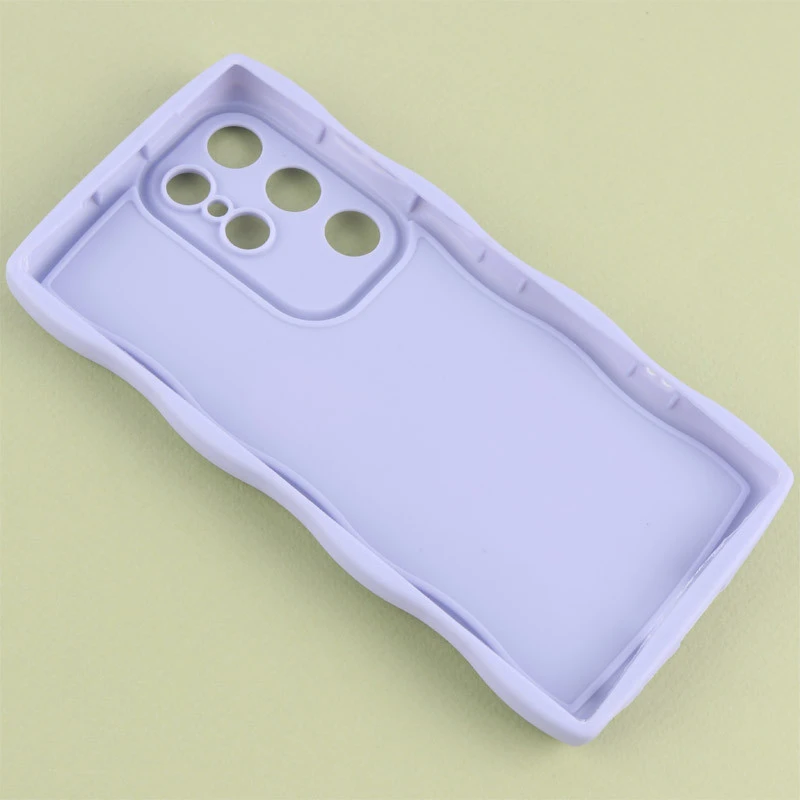 قاب موج دار سامسونگ Galaxy S23 Ultra عروسک برجسته محافظ لنزدار