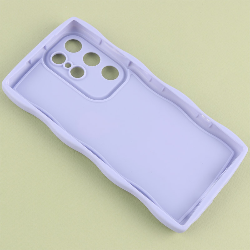 قاب موج دار سامسونگ Galaxy S23 Ultra عروسک برجسته محافظ لنزدار