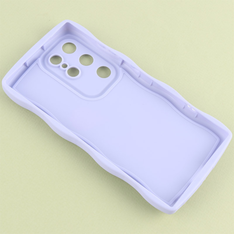 قاب موج دار سامسونگ Galaxy S24 Ultra عروسک برجسته محافظ لنزدار