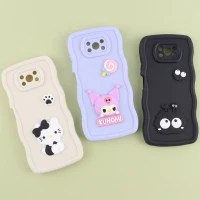 قاب موج دار شیائومی Poco X3 / X3 NFC / X3 Pro عروسک برجسته محافظ لنزدار