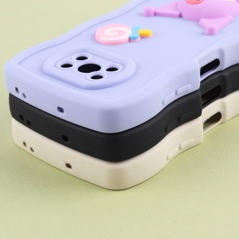 قاب موج دار شیائومی Poco X3 / X3 NFC / X3 Pro عروسک برجسته محافظ لنزدار