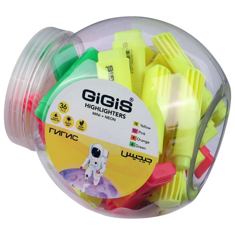 ماژیک هایلایت جیجیس Gigis بسته 36 عددی