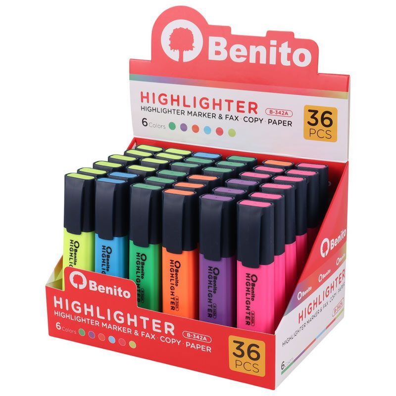 ماژیک هایلایت بنیتو Benito B-342A بسته 36 عددی