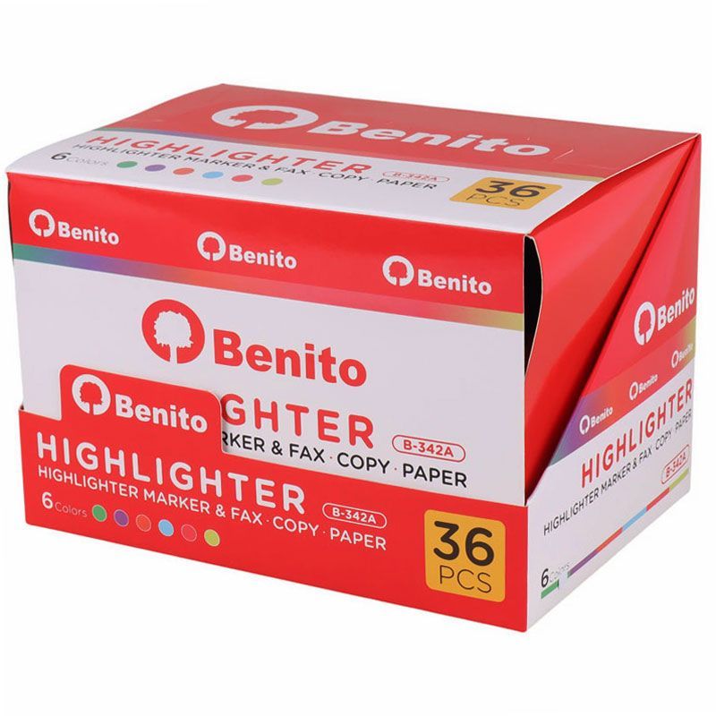 ماژیک هایلایت بنیتو Benito B-342A بسته 36 عددی