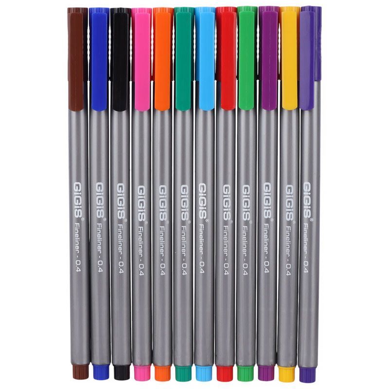 روان نویس Gigis Fineliner 0.4mm بسته 12 عددی