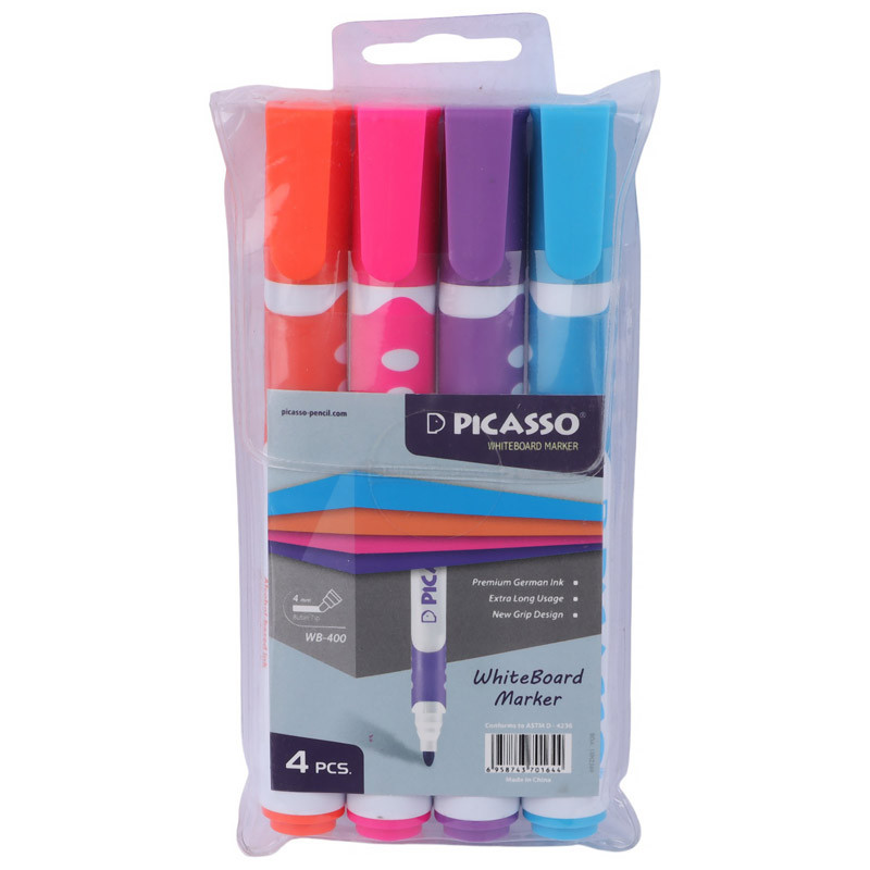 ماژیک وایت برد پیکاسو نوک گرد Picasso D-4236 بسته 4 عددی