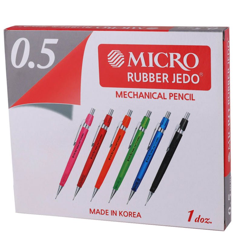 مداد نوکی MICRO Rubber Jedo 0.5mm بسته 12 عددی
