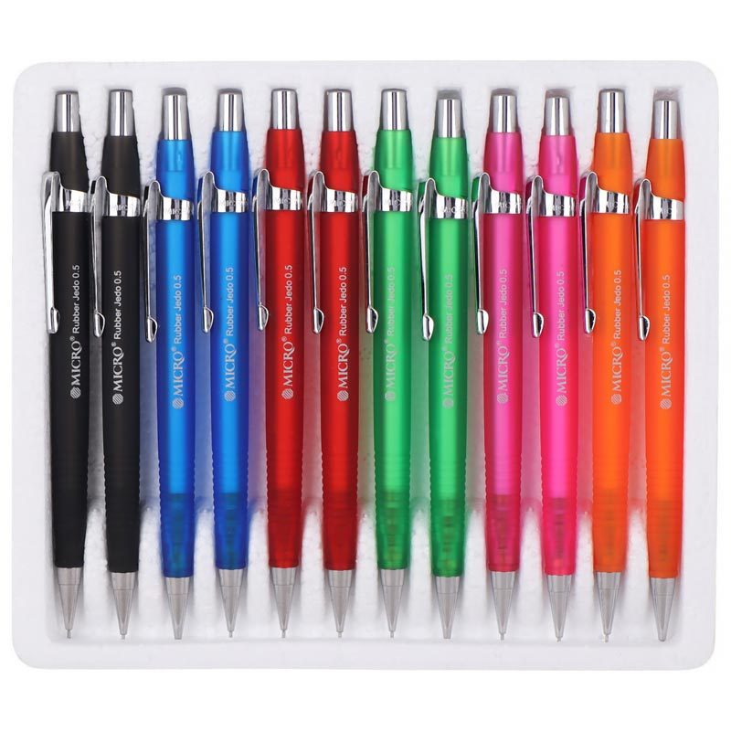 مداد نوکی MICRO Rubber Jedo 0.5mm بسته 12 عددی