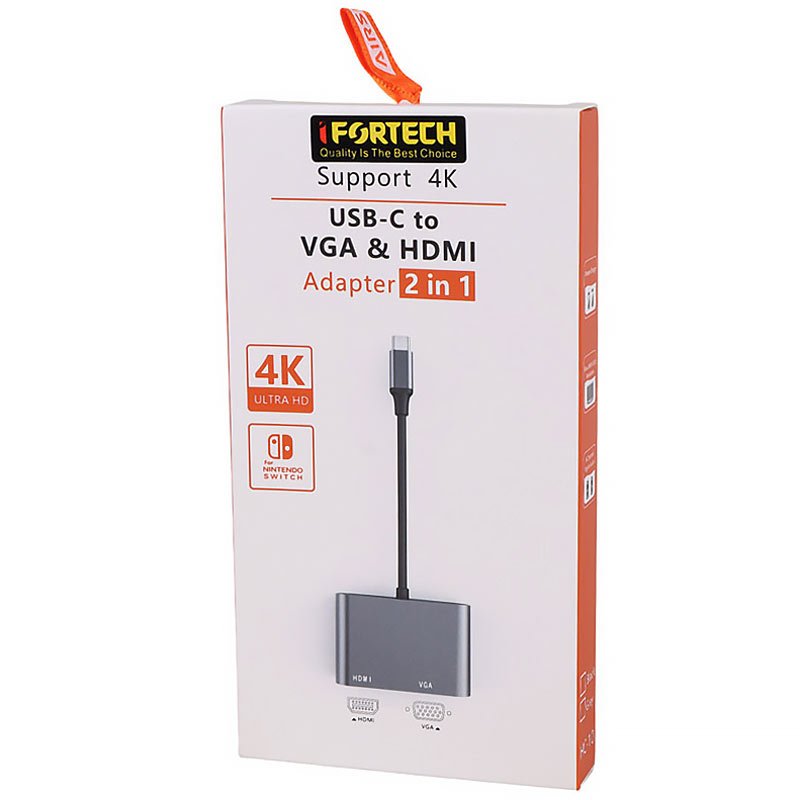 تبدیل Type-C به HDMI/VGA آیفورتک HC-10