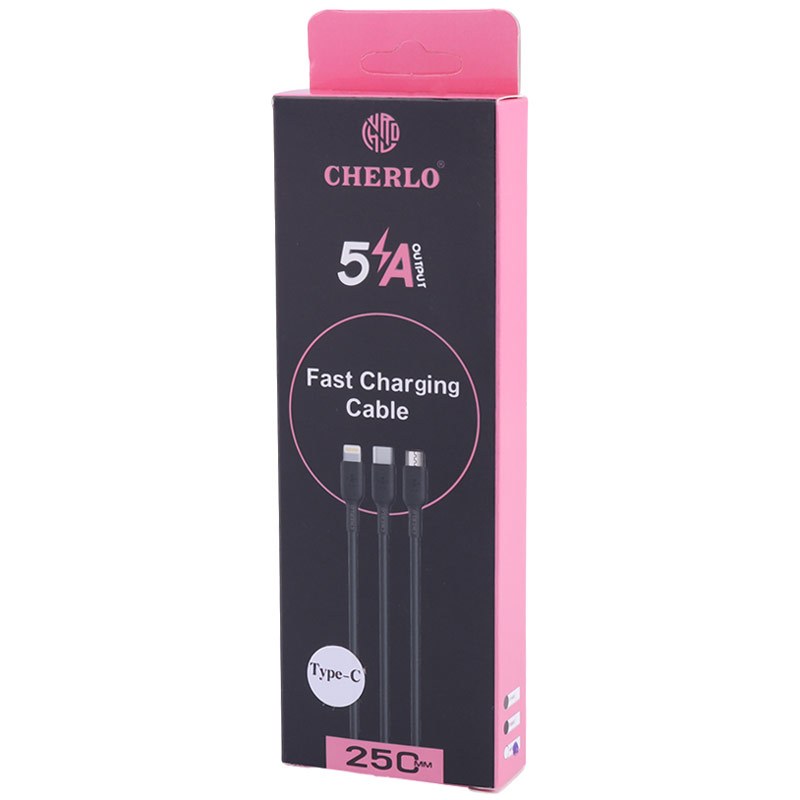 کابل کوتاه تایپ سی فست شارژ Cherlo CH-SM10 5A 25cm