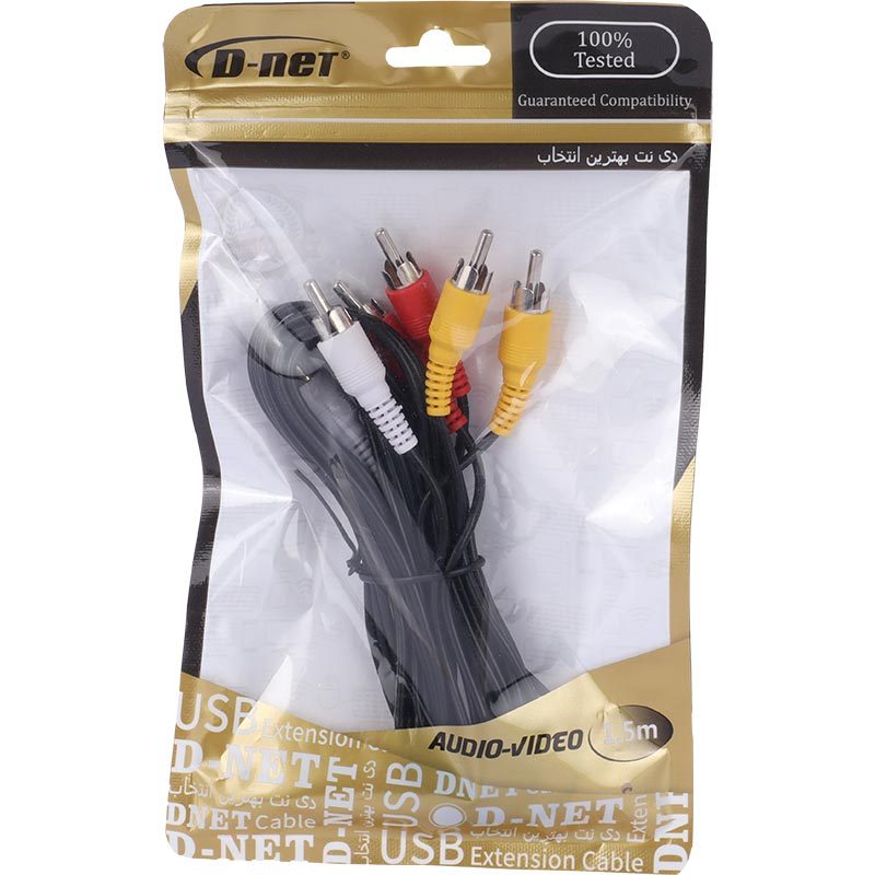 کابل 3 به 3 D-Net AV RCA 1.5m