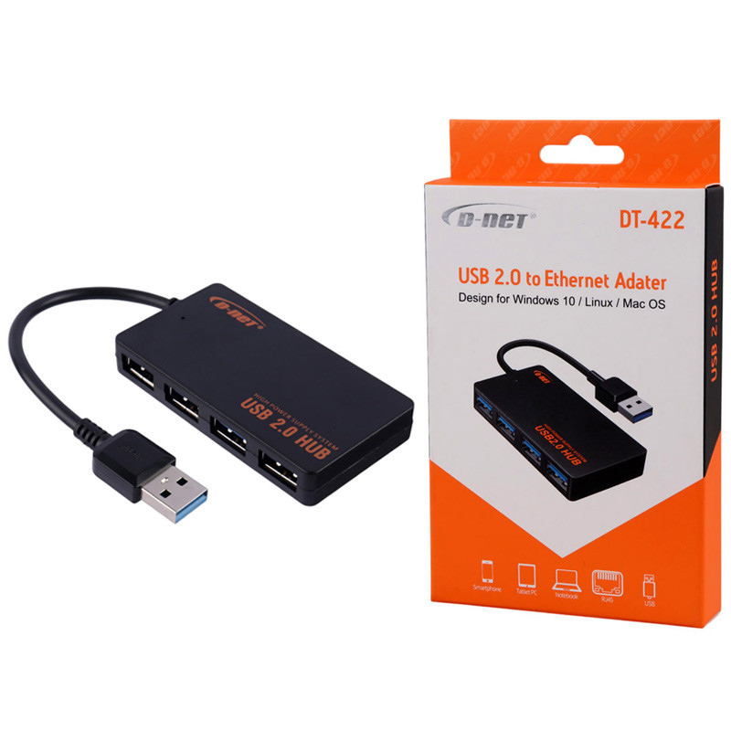 هاب 4 پورت USB 2.0 دی نت DT-422