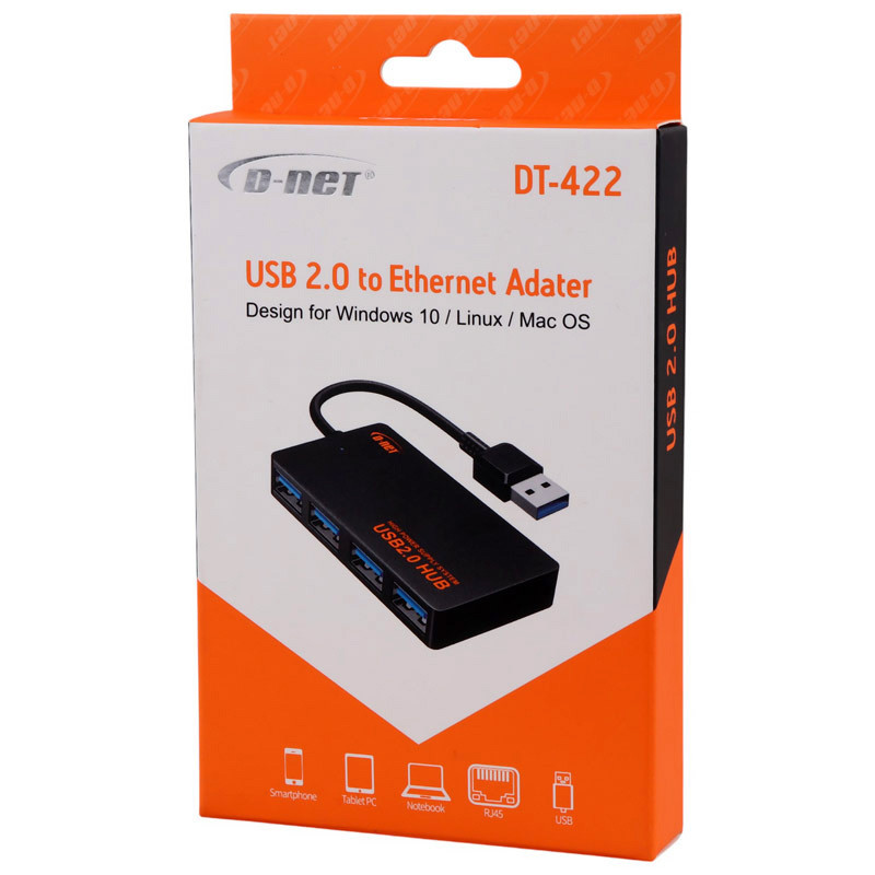 هاب 4 پورت USB 2.0 دی نت DT-422